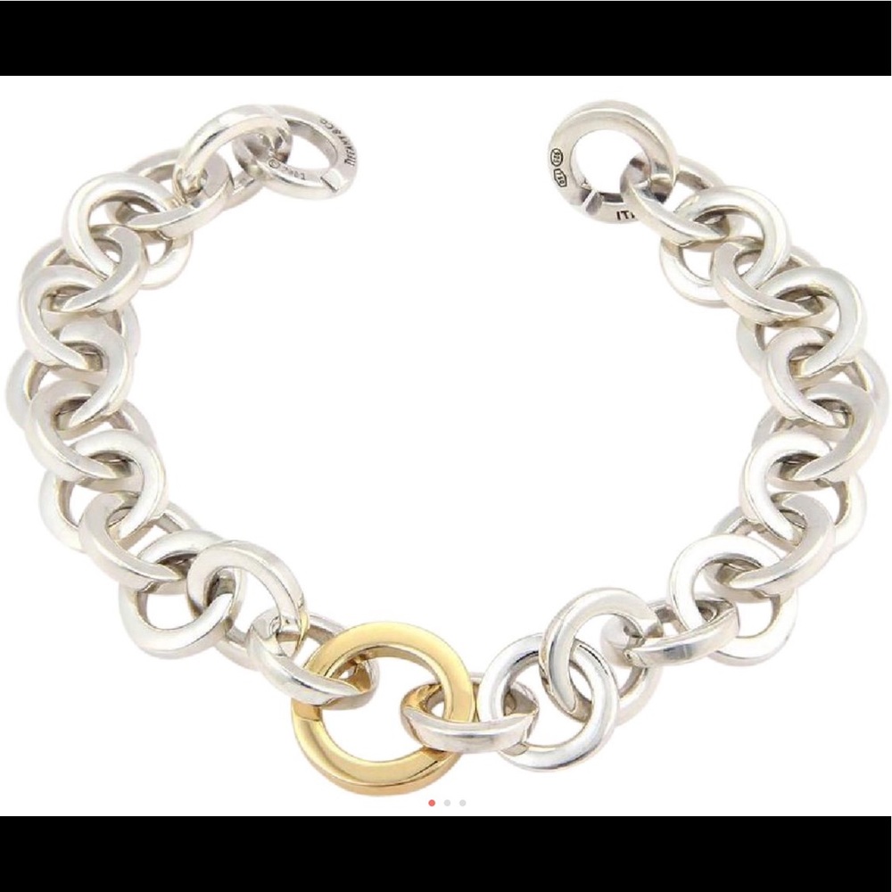 T&Co. 925 & 18k gold Circles. Retired and rare.